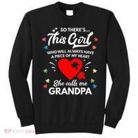 Autism Awareness Grandpa Autism Love Heart Sweatshirt thumb 0