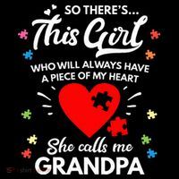 Autism Awareness Grandpa Autism Love Heart Coffee Mug thumb 5