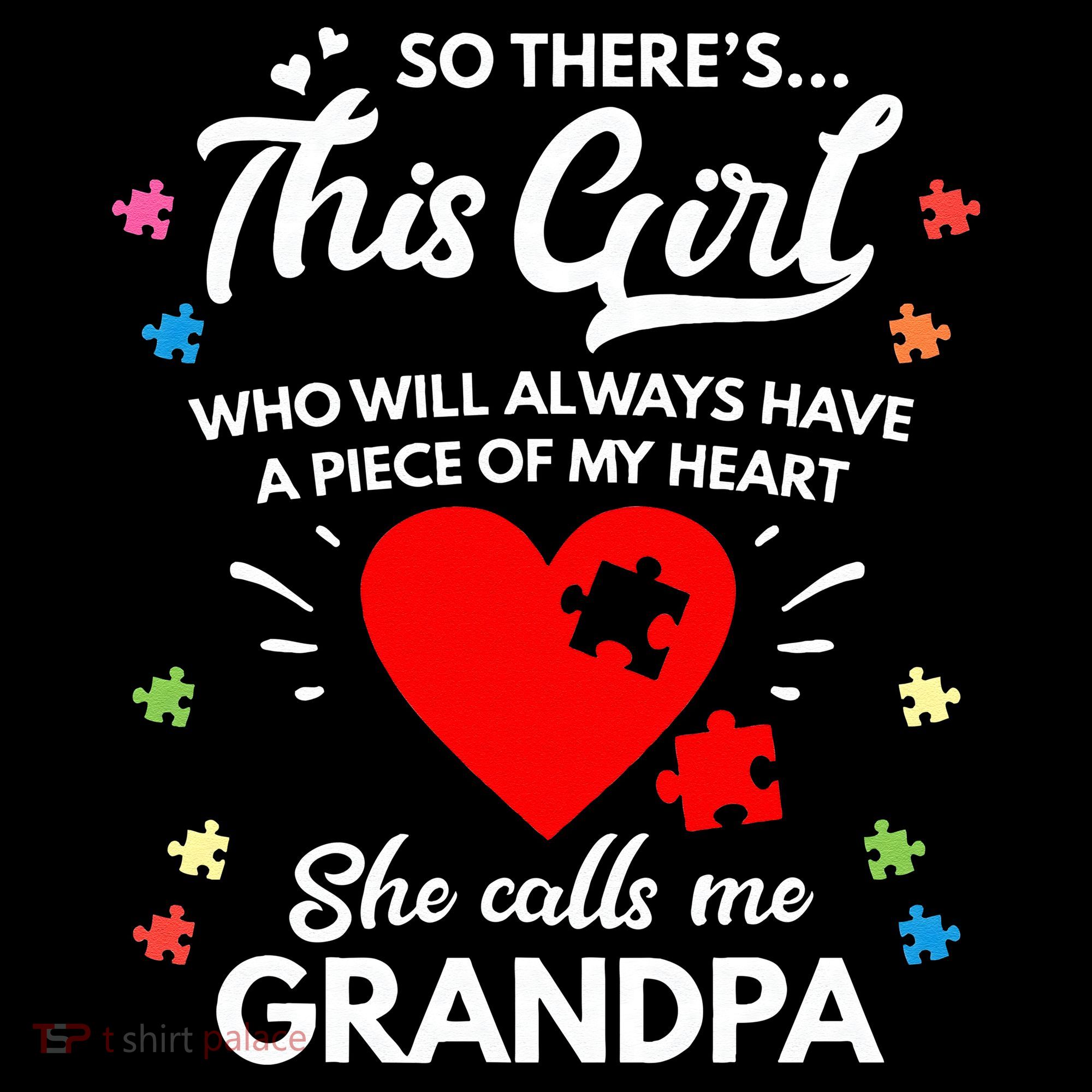 Autism Awareness Grandpa Autism Love Heart Coffee Mug