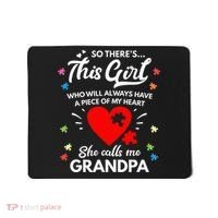 Autism Awareness Grandpa Autism Love Heart Mousepad thumb 0