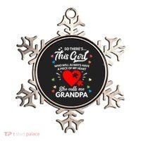 Autism Awareness Grandpa Autism Love Heart Ornament thumb 0