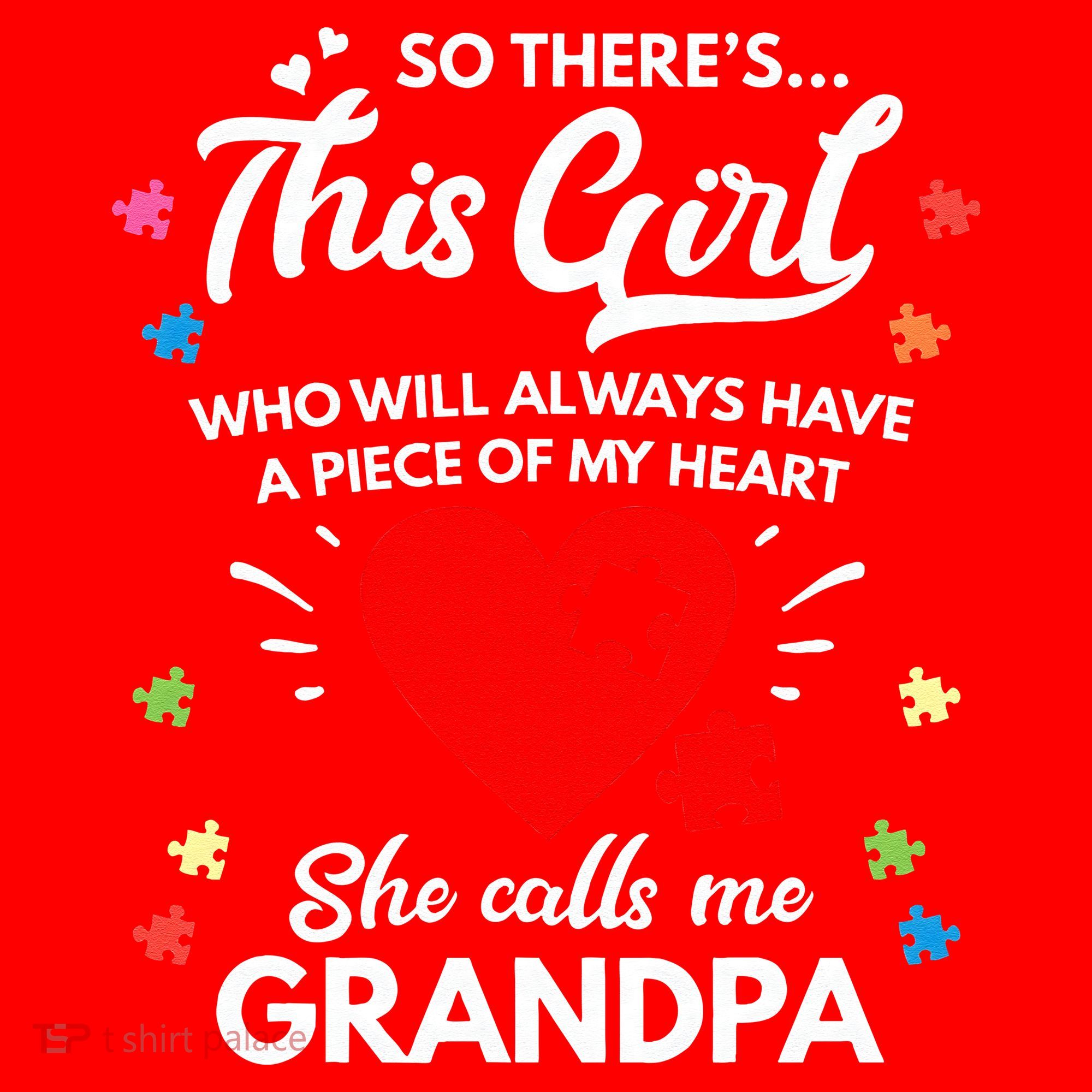 Autism Awareness Grandpa Autism Love Heart Santa Hat