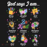 Autism Awareness God Says I Am Doggie Tank thumb 4