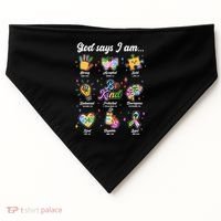 Autism Awareness God Says I Am USA-Made Doggie Bandana thumb 0