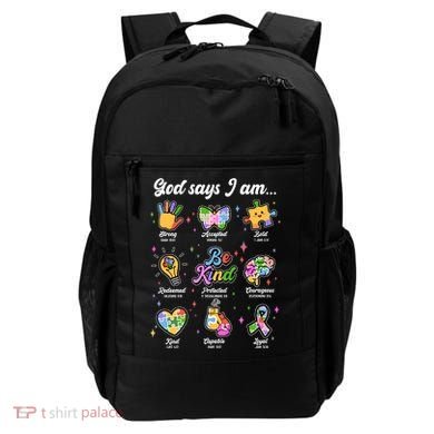Autism Awareness God Says I Am Backpack