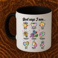 Autism Awareness God Says I Am Coffee Mug thumb 2