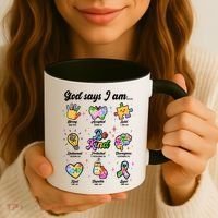 Autism Awareness God Says I Am Coffee Mug thumb 3