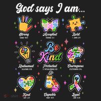 Autism Awareness God Says I Am Hat thumb 2