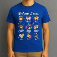 Autism Awareness God Says I Am T-Shirt thumb 3