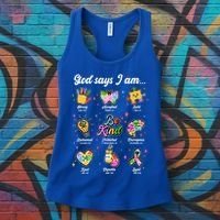 Autism Awareness God Says I Am Women's Tank Top thumb 3