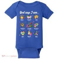 Autism Awareness God Says I Am Baby Bodysuit thumb 0