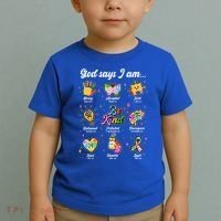 Autism Awareness God Says I Am Toddler T-Shirt thumb 2