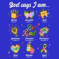 Autism Awareness God Says I Am Visor thumb 3