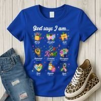 Autism Awareness God Says I Am Women's T-Shirt thumb 3