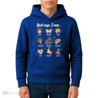 Autism Awareness God Says I Am Kids Hoodie thumb 4