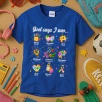 Autism Awareness God Says I Am Kids T-Shirt thumb 3