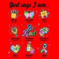 Autism Awareness God Says I Am Santa Hat thumb 1