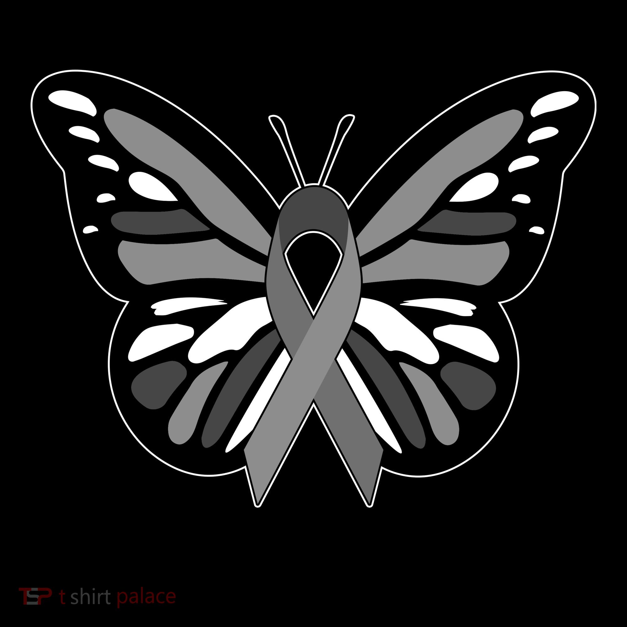 Asthma Awareness Gray Ribbon Butterfly Coffee Mug