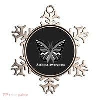 Asthma Awareness Gray Ribbon Butterfly Ornament thumb 0
