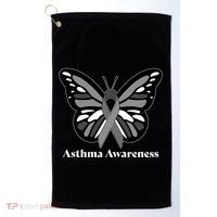 Asthma Awareness Gray Ribbon Butterfly Golf Towel thumb 0
