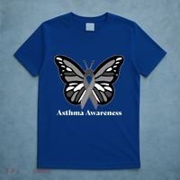 Asthma Awareness Gray Ribbon Butterfly T-Shirt thumb 5