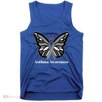 Asthma Awareness Gray Ribbon Butterfly Tank Top thumb 0