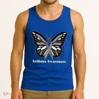 Asthma Awareness Gray Ribbon Butterfly Tank Top thumb 3