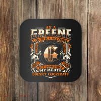 As A Greene I Try To Te A Good Person Coaster thumb 0