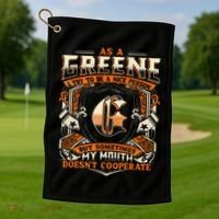 As A Greene I Try To Te A Good Person Golf Towel thumb 1