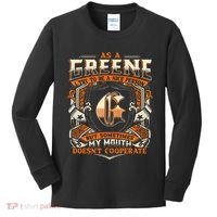 As A Greene I Try To Te A Good Person Kids Long Sleeve Shirt thumb 0