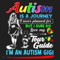Autism Awareness Gigi Autism Is A Journey Gift Women's Sweatshirt thumb 2