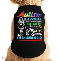 Autism Awareness Gigi Autism Is A Journey Gift Doggie Tank thumb 0