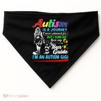 Autism Awareness Gigi Autism Is A Journey Gift USA-Made Doggie Bandana thumb 0