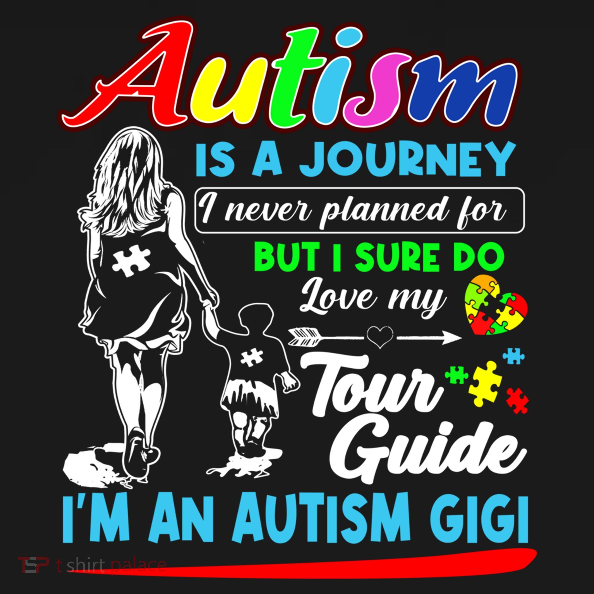 Autism Awareness Gigi Autism Is A Journey Gift Bucket Hat