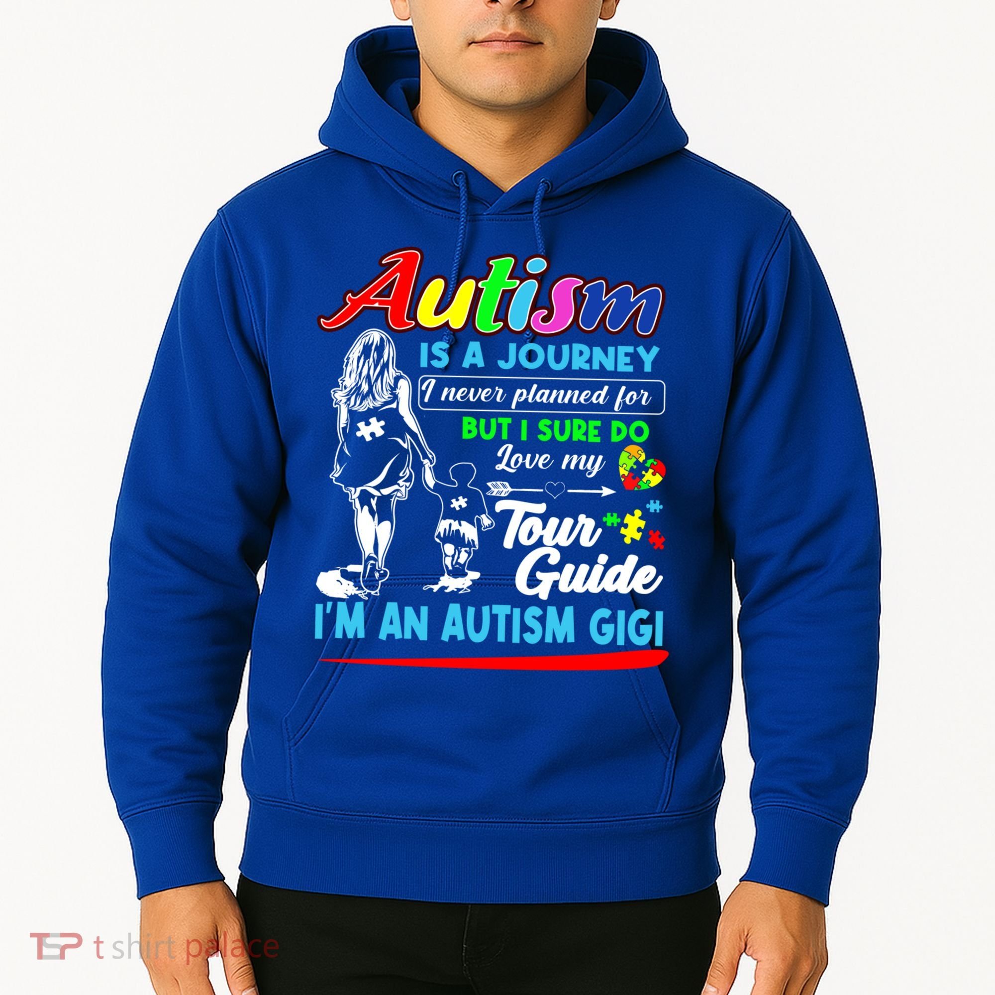 Autism Awareness Gigi Autism Is A Journey Gift Hoodie