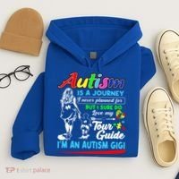 Autism Awareness Gigi Autism Is A Journey Gift Hoodie thumb 4
