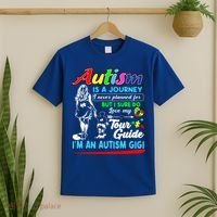 Autism Awareness Gigi Autism Is A Journey Gift T-Shirt thumb 2