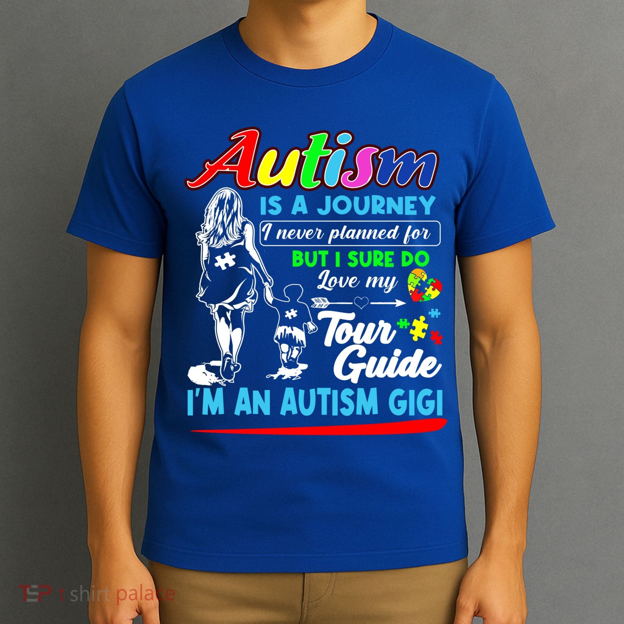 Autism Awareness Gigi Autism Is A Journey Gift T-Shirt