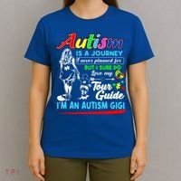 Autism Awareness Gigi Autism Is A Journey Gift T-Shirt thumb 4