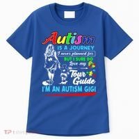 Autism Awareness Gigi Autism Is A Journey Gift Tall T-Shirt thumb 0