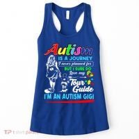 Autism Awareness Gigi Autism Is A Journey Gift Women's Tank Top thumb 0