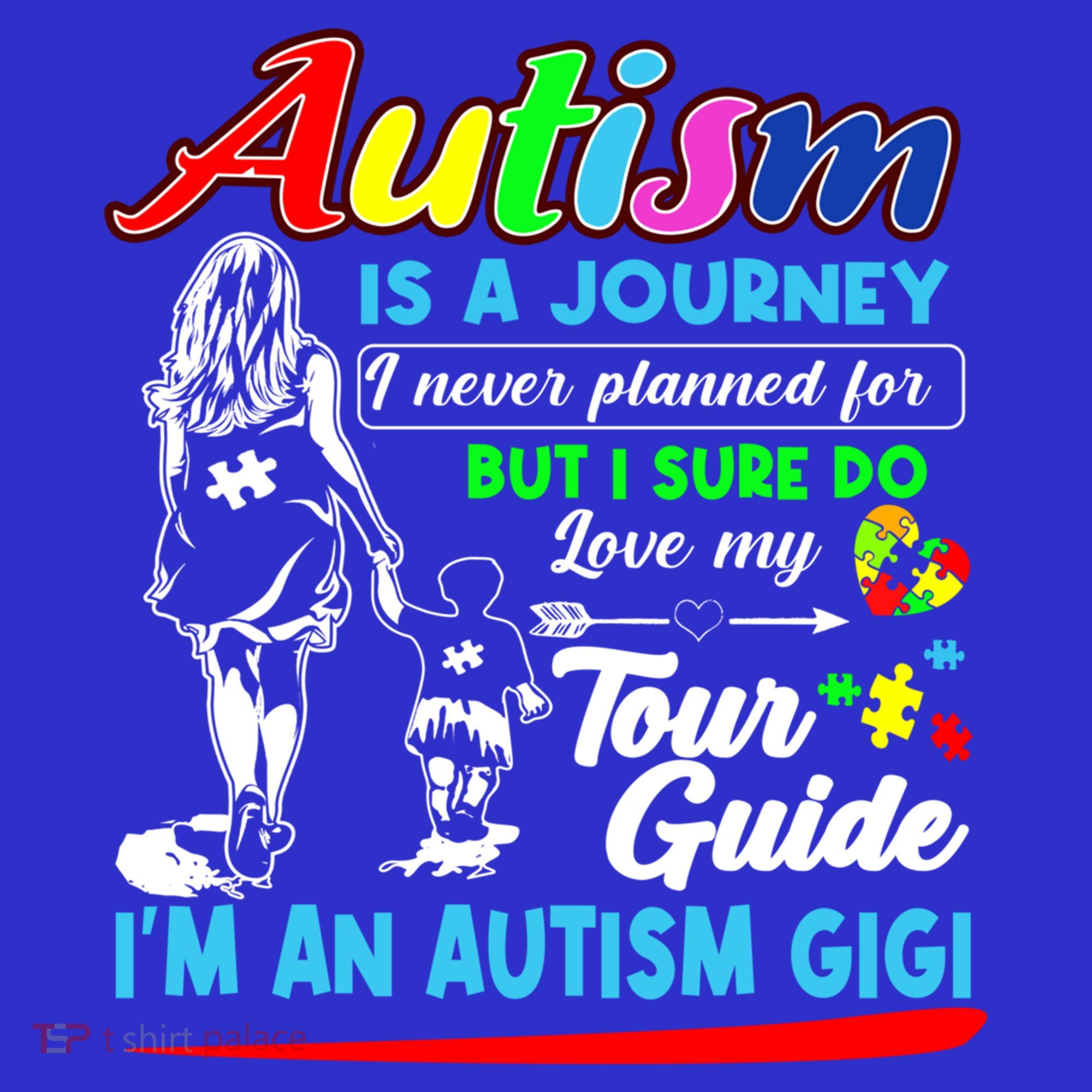 Autism Awareness Gigi Autism Is A Journey Gift Baby Bodysuit