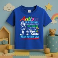 Autism Awareness Gigi Autism Is A Journey Gift Toddler T-Shirt thumb 3