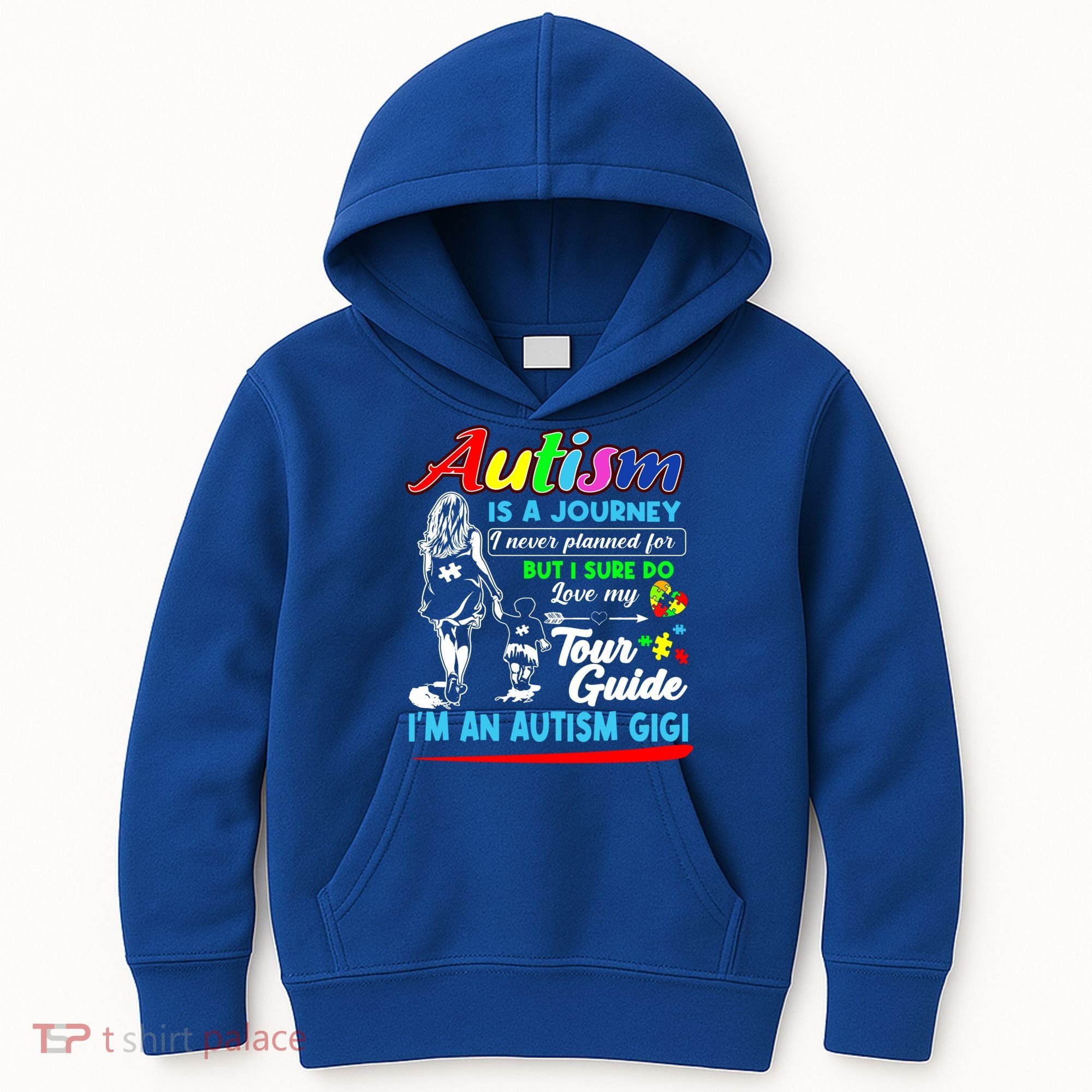 Autism Awareness Gigi Autism Is A Journey Gift Kids Hoodie