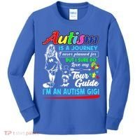 Autism Awareness Gigi Autism Is A Journey Gift Kids Long Sleeve Shirt thumb 0