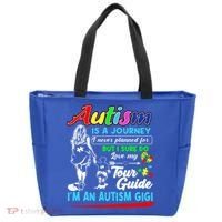 Autism Awareness Gigi Autism Is A Journey Gift Tote Bag thumb 0