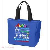Autism Awareness Gigi Autism Is A Journey Gift Tote Bag thumb 3