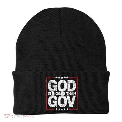 Antiwoke Antigovernment God Bigger Than Gov Beanie