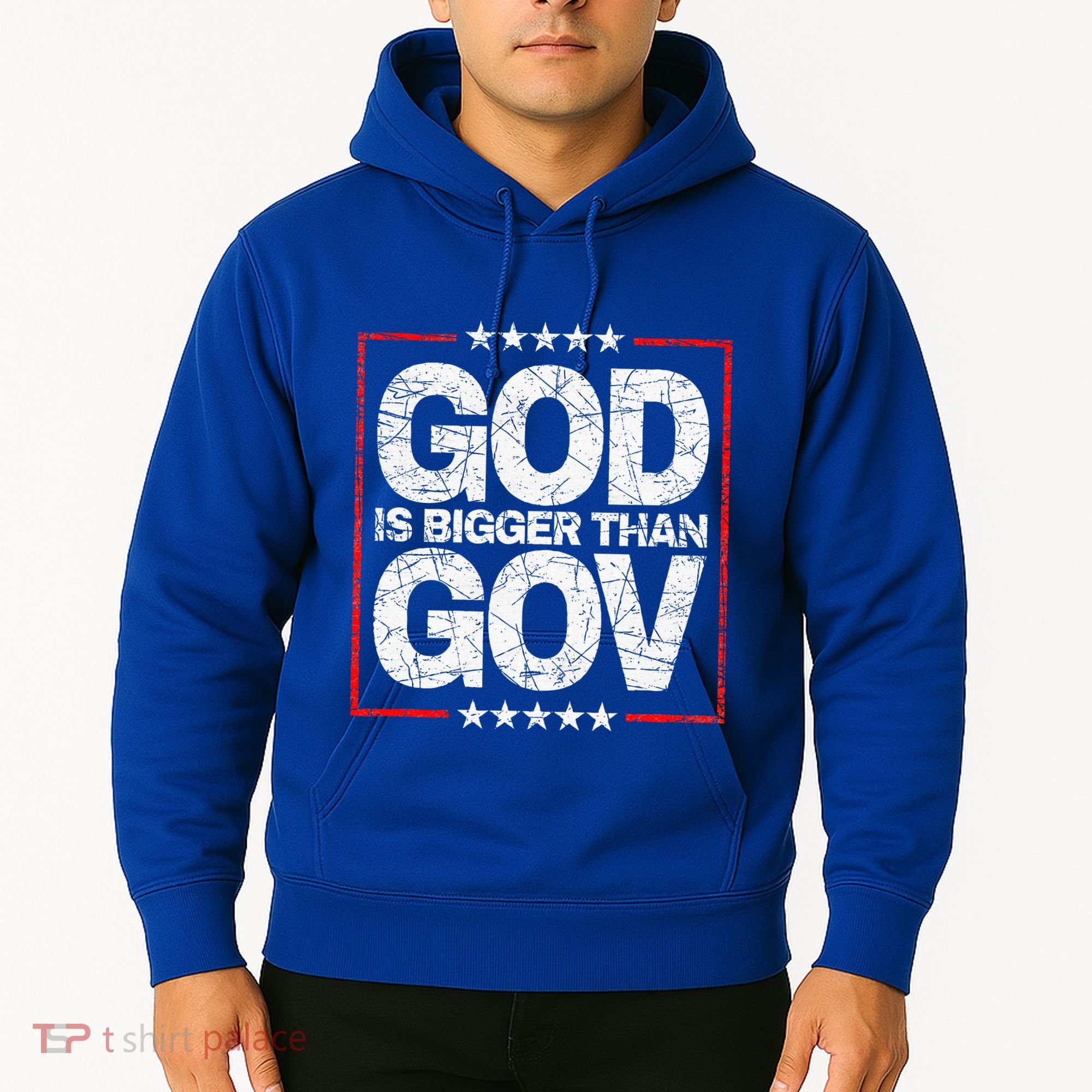 Antiwoke Antigovernment God Bigger Than Gov Hoodie