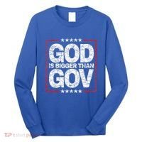 Antiwoke Antigovernment God Bigger Than Gov Long Sleeve Shirt thumb 0